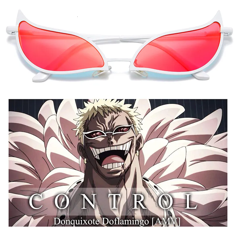 Óculos de sol Fios Keithion Donquixote Doflamingo Glasses Anime Halloween  Cosplay 230414